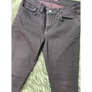 J Brand Jean's For Intermix‎ Burgandy Skinny Jean's W/ Zipper on Leg Women's 28